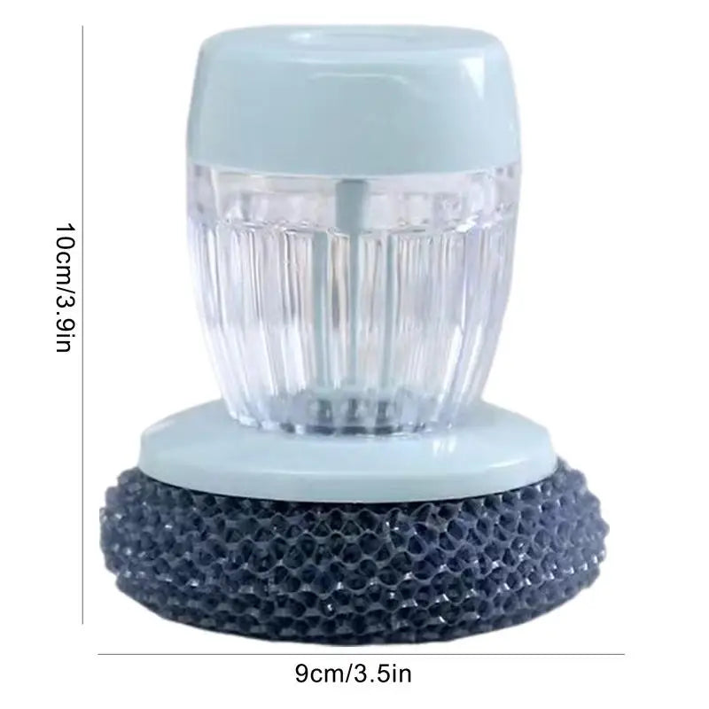 Soap Dispensing Palm Brush Dish Scrubber Brush with Soap Dispenser Portable Soap Dispenser Brush Cleaning Brush for Dish Pot Pan